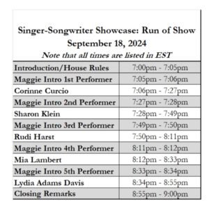 Senior Planet Showcase Schedule